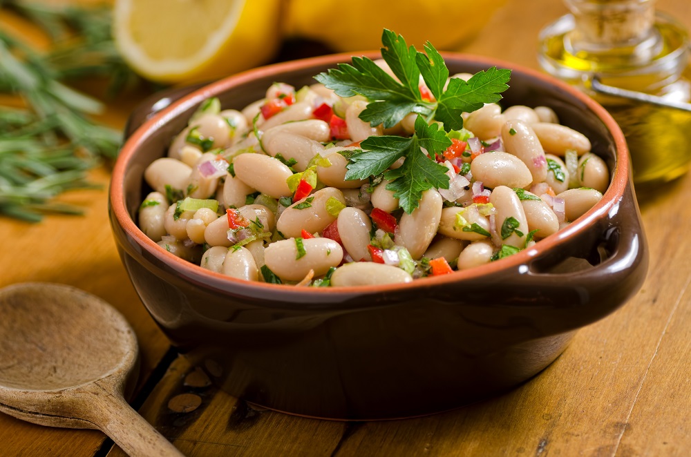 Salada de feijão branco