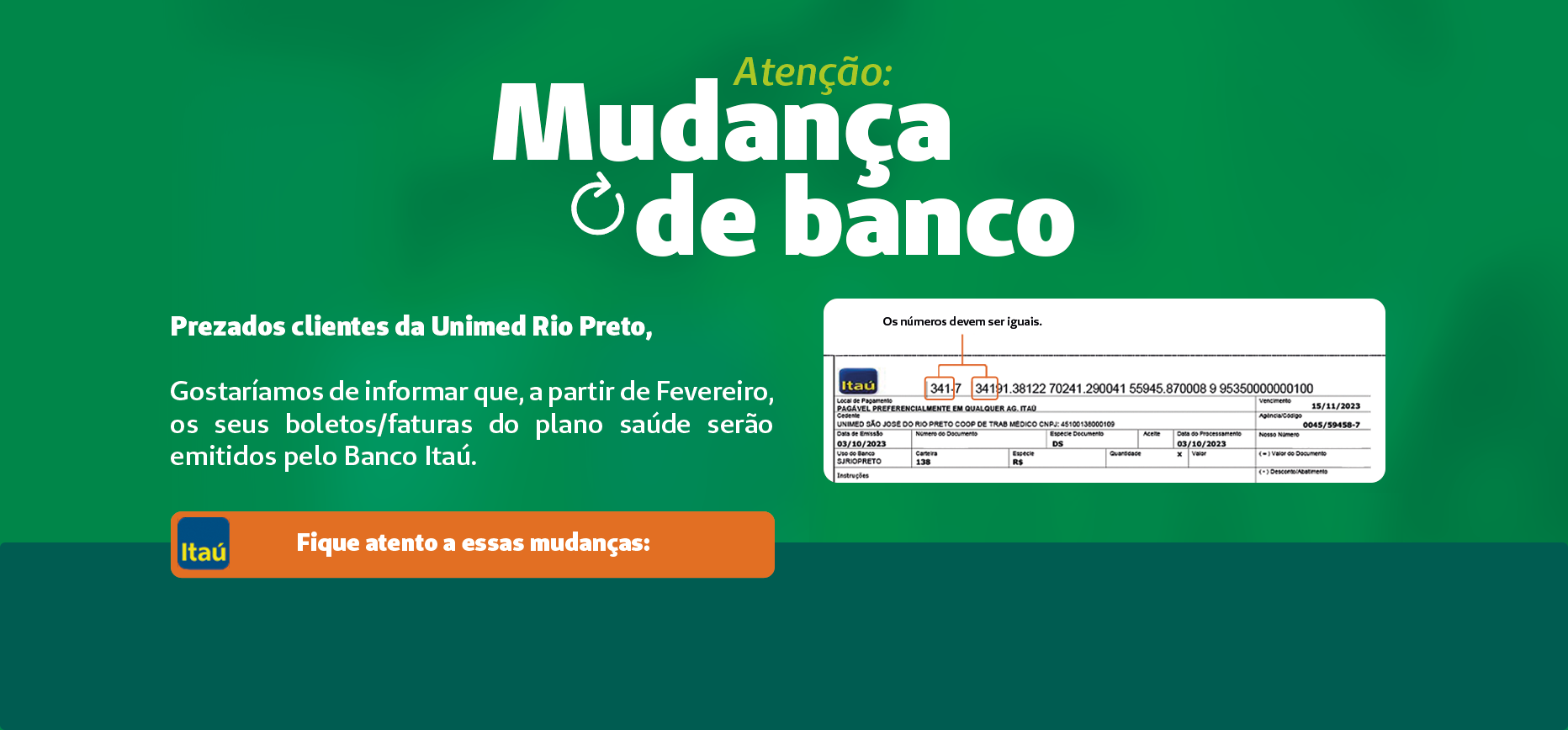 Unimed Rio Preto | Mudança de Boleto